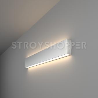 Линейный светодиодный накладной двусторонний светильник 53см 20Вт 4200К матовое серебро 101-100-40-5
