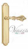Дверная ручка Venezia на планке PL98 мод. Florence (полир. латунь) проходная